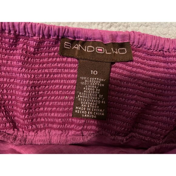 Bandolino Boho Cami Tank Y2K Festival  Top Sz 10 Pink Magenta Cotton Ruched Tier - Picture 5 of 10